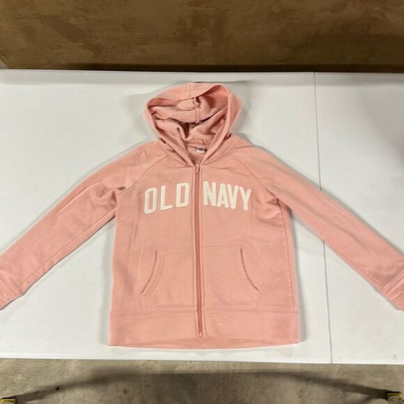 Old Navy Pink Girl Zip Up Hoodie Size L (10-12) - Picture 1 of 3